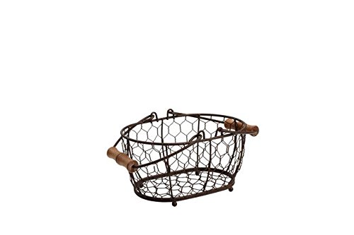 T & G Woodware – Provence Cesta Ovalada wireware, marrón rústico, pequeño