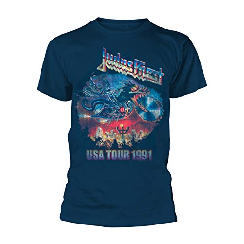 T-Shirt # S Blue Unisex # Painkiller Us Tour 91