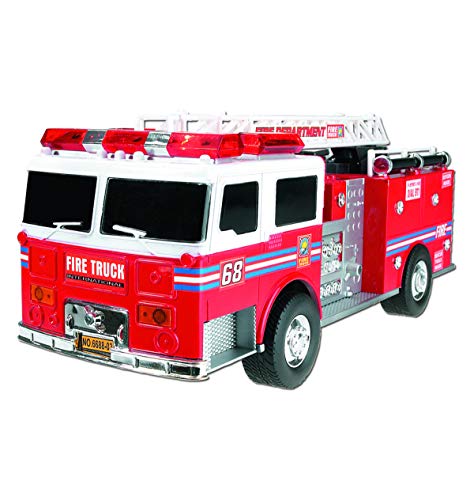 Taiwan Powco - Camión bomberos c/luz y sonidos, fricción 34 cm