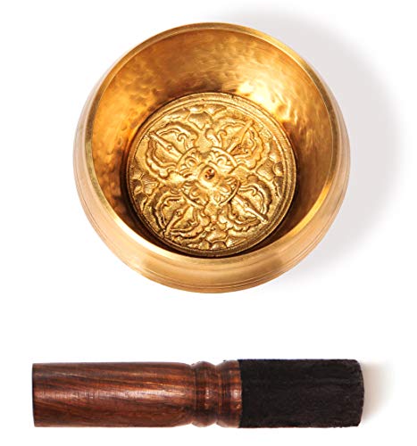 TARORO Cuenco Tibetano con 7 metales sin caja e cojín ~ Ø12,3cm ~ hecho a mano en Nepal ~ Diseño antiguo original ~ Se vende solo con mazo TARORO Cuenco Tibetano con 7 metales sin caja e cojín ~ Ø12,3cm ~ hecho a mano en Nepal ~ Diseño antiguo original ~ Se vende solo con mazo