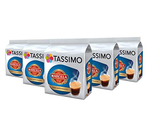 TASSIMO Marcilla Café Descafeinado - 5 paquetes de 16 cápsulas: Total 80 unidades