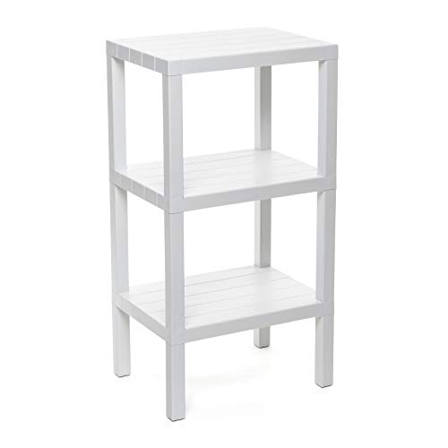 Tatay estantería Rectangular de 3 Alturas, Blanco, Acabado Efecto Madera. Medidas 38 x 29 x 73,5 cm Tatay estantería Rectangular de 3 Alturas, Blanco, Acabado Efecto Madera. Medidas 38 x 29 x 73,5 cm