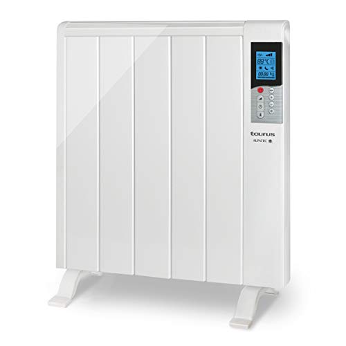 Taurus Tanger 900 - Emisor Térmico con Tecnología Seca, Programación Diaria-Semanal, Temperatura hasta 35ºc, 2 Modos de Funcionamiento Confort y Económico, Función Ventana Abierta, 5 Elementos, 900 W