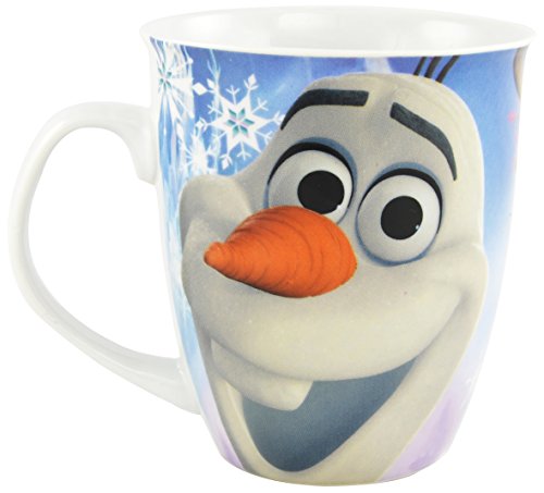 Taza de Disney Frozen diseño de Olaf y Sven, 350 ML, Color Blanco