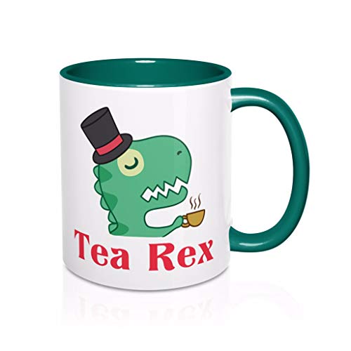 Taza de té Rex con diseño de dinosaurio