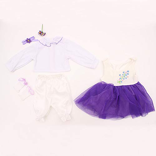 TEABITHIA 19 Ajusta a 50-55 CM Muñecas recién Nacidas Vestido Reborn Baby Doll Toda la Ropa de algodón TEABITHIA 19 Ajusta a 50-55 CM Muñecas recién Nacidas Vestido Reborn Baby Doll Toda la Ropa de algodón