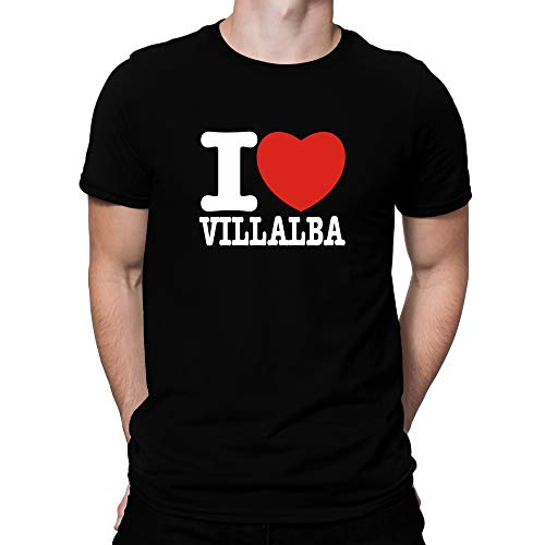 Teeburon I Love Villalba Bold Font Camiseta L