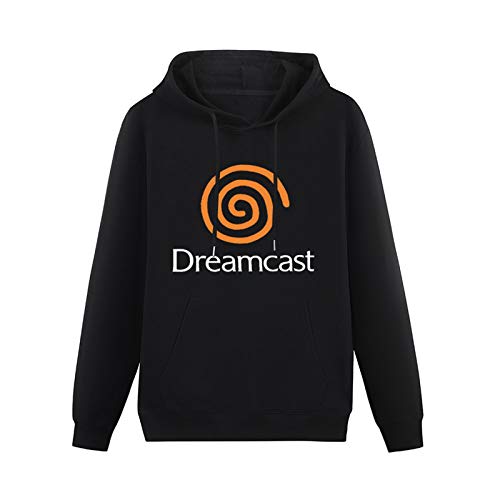 Teenager Unisex Sweatshirt New Dreamcast Sega Hooded with Drawstring Pockets Color&Size Black-XXL