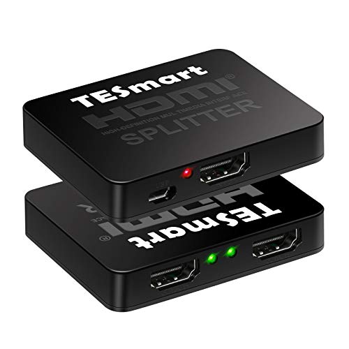 TESmart 1x2 HDMI Splitter 1 In 2 out Amplificador Switcher Box Hub Apoyo 4K 2K 30Hz 1080p 3D 2160p para DVD Player TV Box Ps3 / 4 Xbox