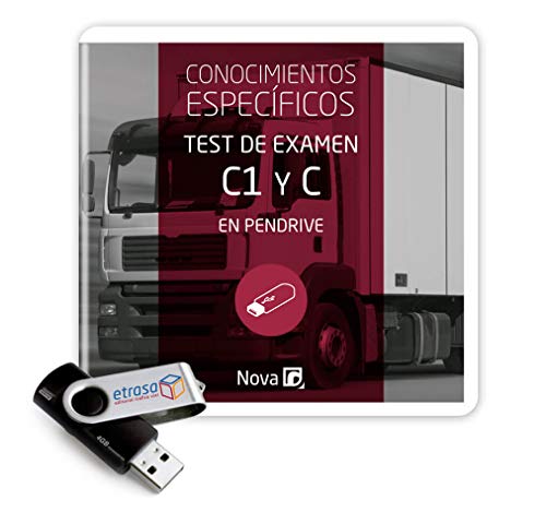 Test de Examen C1 - C. En formato Pendrive. Hasta 50 Test Aleatorios. Estudia y Aprueba de la mano de la Editorial Etrasa Número Uno del Sector de las Autoescuelas. SOLO WINDOWS