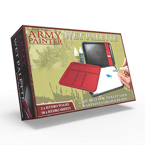 The Army Painter | Wet Palette | Paleta húmeda Estuche Premium para Pinceles con 50 Ranuras y 2 Esponjas para Pintar Figuras Miniatura de Wargaming | Juego de Guerra The Army Painter | Wet Palette | Paleta húmeda Estuche Premium para Pinceles con 50 Ranuras y 2 Esponjas para Pintar Figuras Miniatura de Wargaming | Juego de Guerra