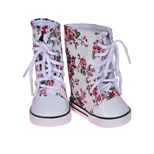 The New York Doll Collection Rojo Impreso Zapatillas Altas Encaja 18 pulgadas / 46 cm Muñecas - Muñeca Zapatos Zapatillas Accesorios Set The New York Doll Collection Rojo Impreso Zapatillas Altas Encaja 18 pulgadas / 46 cm Muñecas - Muñeca Zapatos Zapatillas Accesorios Set