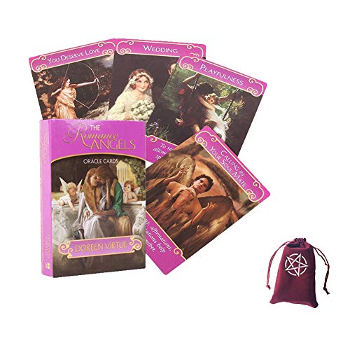 The Romance Angels Tarot Oracle Cards Deck | Las 44 Cartas Romance Angel Oracle de Doreen Virtue Rare Agotado,Deck Game,with Bag