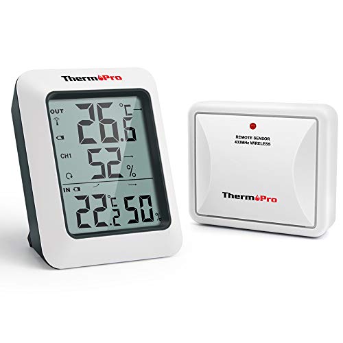 ThermoPro TP60S Termómetro Higrometro Digital para Interior y Exterior Termohigrómetro Inalámbrica con Sensor Remoto para Hogar Ambiente Medición de Humedad y Temperatura ThermoPro TP60S Termómetro Higrometro Digital para Interior y Exterior Termohigrómetro Inalámbrica con Sensor Remoto para Hogar Ambiente Medición de Humedad y Temperatura