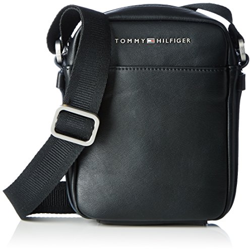 Tommy Hilfiger TH City Mini Reporter, Bolsa para Hombre, Negro (Black), 6x24x29 cm (b x h x t)