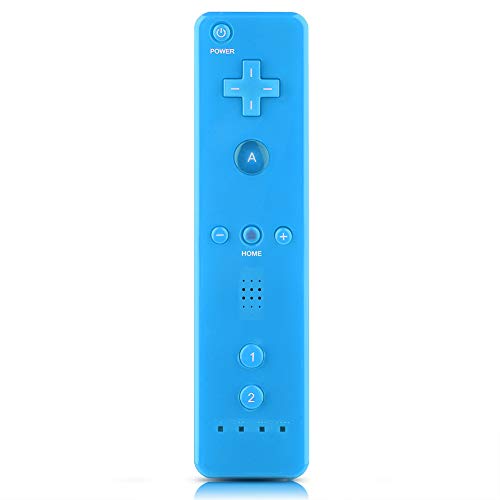 Tosuny Mando a Distancia para Nintendo WiiU/Wii Console, Controlador con Palanca de Mando Analógica+Cubierta de Goma para Consola Wii U/Wii(Azul)