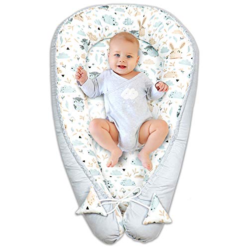 Totsy Baby Nido para Bebe - Reductor de Cuna Nido Bebe Recien Nacido algodón con Certificado Oeko-Tex (Blanco y Gris con búhos y conejitos, 90 x 50 cm) Totsy Baby Nido para Bebe - Reductor de Cuna Nido Bebe Recien Nacido algodón con Certificado Oeko-Tex (Blanco y Gris con búhos y conejitos, 90 x 50 cm)