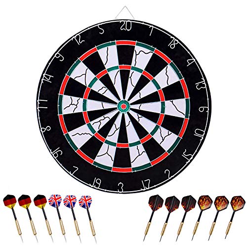 Towinle Diana de Dardos Doble Cara 18 Pulgadas| Tablero de Dardos |Incluye 10 Dardos con Punta de Acero| Compuesto de Papel Corrugado Acero rígido| Idea de Regalo Towinle Diana de Dardos Doble Cara 18 Pulgadas| Tablero de Dardos |Incluye 10 Dardos con Punta de Acero| Compuesto de Papel Corrugado Acero rígido| Idea de Regalo