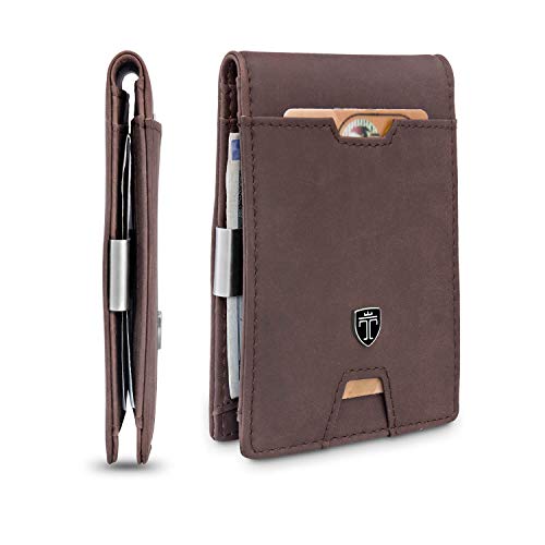 TRAVANDO Cartera con Pinza para Billetes London Bloqueo RFID - Tarjetero Hombre Slim - Billetero (Marrón) TRAVANDO Cartera con Pinza para Billetes London Bloqueo RFID - Tarjetero Hombre Slim - Billetero (Marrón)