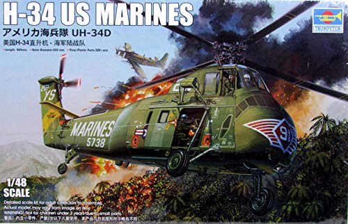 Trumpeter 002881 1/48 H-34 - Maqueta de Marines estadounidenses