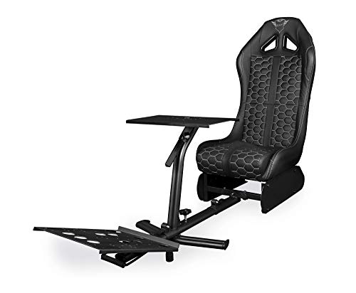 Trust Gaming Asiento Racing GXT1155 - Soporte de Videojuego, Soporte de Juego de Carreras, Negro