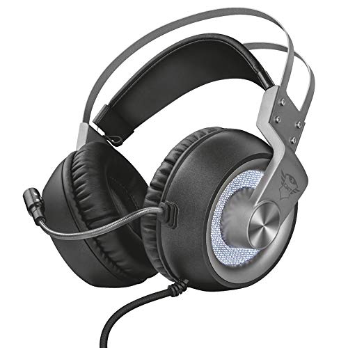 Trust GXT 435 Ironn Binaural Diadema Negro - Auriculares con micrófono (PC/Juegos, 7.1 Canales, Binaural, Diadema, Negro, Giratorio)