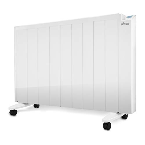 Ufesa EM2000 Emisor térmico - 2000W, 9 elementos, 4 modos de funcionamiento: confort, económico, anti-hielo y stand-by, Programación diaria y semanal, Temperatura ajustable de 5 a 25ºC, Sin fluidos Ufesa EM2000 Emisor térmico - 2000W, 9 elementos, 4 modos de funcionamiento: confort, económico, anti-hielo y stand-by, Programación diaria y semanal, Temperatura ajustable de 5 a 25ºC, Sin fluidos