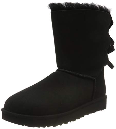 UGG Female Bailey Bow II Classic Boot, Black, 7 (UK) UGG Female Bailey Bow II Classic Boot, Black, 7 (UK)