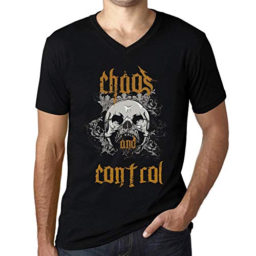 Ultrabasic - Hombre Camiseta Gráfico Cuello V tee Shirt Chaos and Control