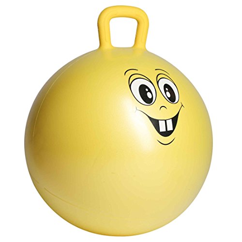 Ultrasport Pelota saltarina,de goma, de juego,robusto balón para niños a partir de 3 años,con asa y diseño, cara graciosa, pelota de goma, pelota de juego,interior y exterior,grandes y pequeños