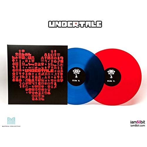 Undertale - Original Soundtrack 2 LP Vinyl (Toby Fox) - OST on Blue & White Translucent Discs - Limited Edition - (switch, ps4, pc, ps vita)
