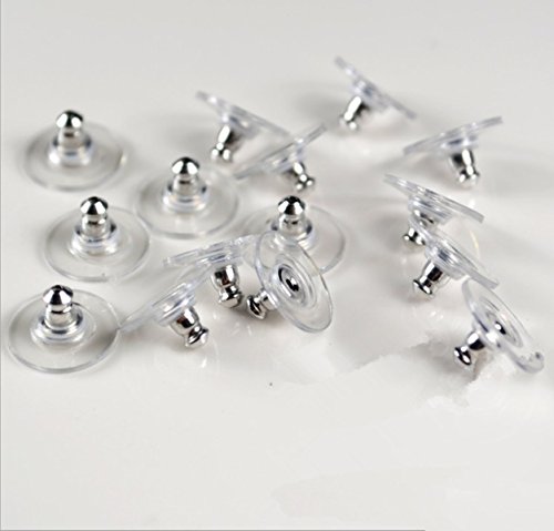 Unicoco 50 Piezas Topes de Plástico Metal para Pendientes Aretes Muy Practicos Económicos Unicoco 50 Piezas Topes de Plástico Metal para Pendientes Aretes Muy Practicos Económicos