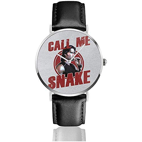 Unisex Business Casual Escape from New York Llámame Snake Eyepatch Watches Reloj de Cuero de Cuarzo Unisex Business Casual Escape from New York Llámame Snake Eyepatch Watches Reloj de Cuero de Cuarzo