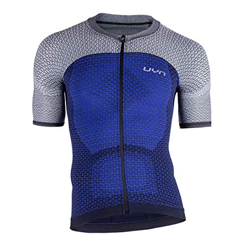 UYN Man Biking Alpha OW - Camiseta de Ciclismo para Hombre, Hombre, Camiseta de Ciclismo, O101242, Medieval - Funda para móvil, Color Azul y Gris, Small