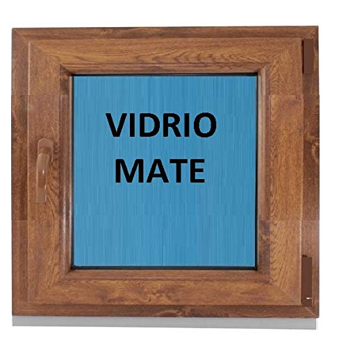 (V17M) Ventana Pvc color Madera 600x600 Pract. Osc. Roble Dorado (DERECHA)