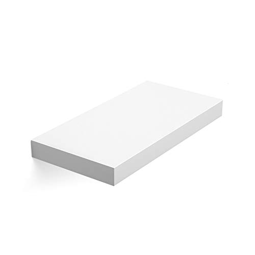 VASAGLE Estante Flotante, Estante de Pared para Fotos, Decoraciones, en Salón, Cocina, Pasillo, Dormitorio, Baño, Blanco LWS24WT VASAGLE Estante Flotante, Estante de Pared para Fotos, Decoraciones, en Salón, Cocina, Pasillo, Dormitorio, Baño, Blanco LWS24WT