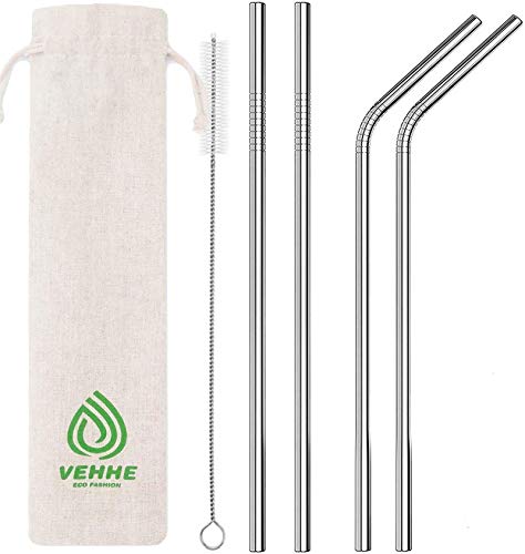 VEHHE 4pcs Pajitas de Metal Pajitas de Acero Inoxidable Pajitas para Beber Reutilizables 265mm con Cepillo de Limpieza para 20/30 Oz para Vasos Yeti RTIC SIC Ozark Trail(2 Recto,2 Curvados,1 Cepillo) VEHHE 4pcs Pajitas de Metal Pajitas de Acero Inoxidable Pajitas para Beber Reutilizables 265mm con Cepillo de Limpieza para 20/30 Oz para Vasos Yeti RTIC SIC Ozark Trail(2 Recto,2 Curvados,1 Cepillo)