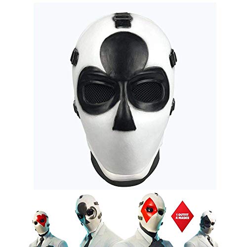 Vercico Poker Máscara de Carnaval de Navidad d'Año Nuevo de Halloween Máscara de Cabeza con Tema de Pascua (Flor de Ciruelo)