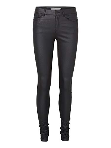 Vero Moda 10138972, Pantalones para mujer, negro (black/coated), M/32 Vero Moda 10138972, Pantalones para mujer, negro (black/coated), M/32