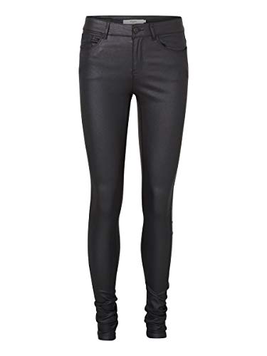 Vero Moda 10138972, Pantalones para mujer, negro (black/coated), M/32