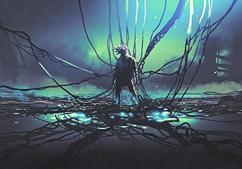 VGFGI Mural anime futurista personaje con cable foto papel tapiz mural tema papel tapiz espeluznante sombrío VGFGI Mural anime futurista personaje con cable foto papel tapiz mural tema papel tapiz espeluznante sombrío