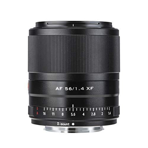 VILTROX AF 56mm f1.4 Objetivo Enfoque Automático Lente Retrato con para Fuji X Montura Cámaras (Formato APS-C, Eye AF, Apertura Ajustable f1.4-f16)