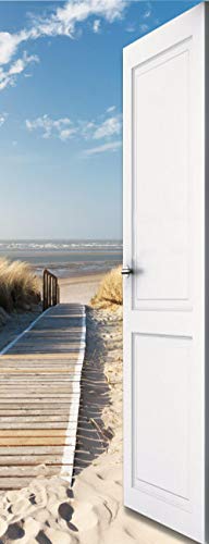 Vinilos para Puertas Autoadhesiva Extraíble Impermeable Papel Pintado Póster Decorativas de pegatinas puertas para Cuarto y Baño 77x200cm - Paisaje de Playa Vinilos para Puertas Autoadhesiva Extraíble Impermeable Papel Pintado Póster Decorativas de pegatinas puertas para Cuarto y Baño 77x200cm - Paisaje de Playa