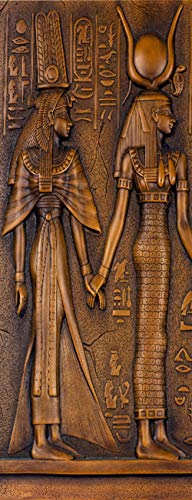 Vinilos para Puertas Autoadhesiva Extraíble Impermeable Papel Pintado Póster Decorativas de pegatinas puertas para Cuarto y Baño 86x200cm - Estatua Egipcia