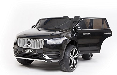 Volvo XC90, Negro, producto BAJO LICENCIA, con mando a distancia 2.4Ghz , apertura de puertas y capó, os asientos en cuero