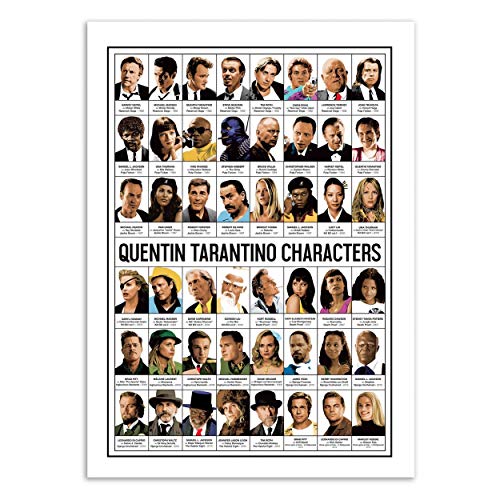 Wall Editions Art-Poster - Quentin Tarantino Characters - Olivier Bourdereau