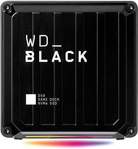 WD_BLACK D50 NVMe SSD Game Dock de 2 TB - El centro de conexión y almacenamiento SSD para tu estación de juegos con puertos Thunderbolt 3, DisplayPort, USB-A & C, Ethernet y Audio