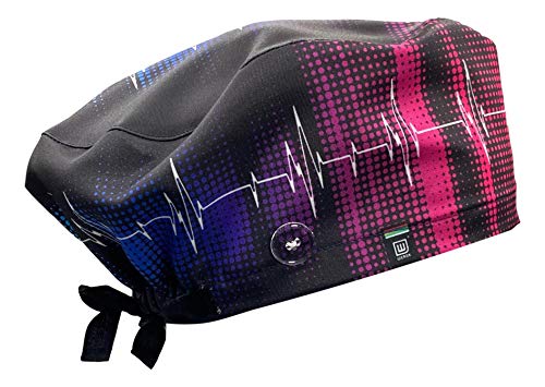 WEARK Gorro Quirófano Sanitario Mujer Hombre Enfermera Dentista Medico Pediatra Pelo Largo con Botones y Sudadero Frontal - (Electro) WEARK Gorro Quirófano Sanitario Mujer Hombre Enfermera Dentista Medico Pediatra Pelo Largo con Botones y Sudadero Frontal - (Electro)