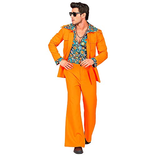 WIDMANN 09404 - Disfraz de años 70 para hombre, color naranja, talla XL , color/modelo surtido