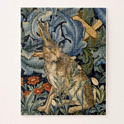 William Morris - Forest Rabbit Jigsaw Puzzle Puzzles for Adults, 1000 Piece Kids Jigsaw Puzzles Game Toys Gift for Children Boys and Girls, 20" x 30"
